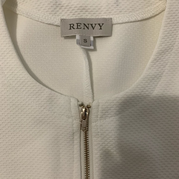 Renvy White Textured Sleeveless Skater dress - Picture 4 of 4